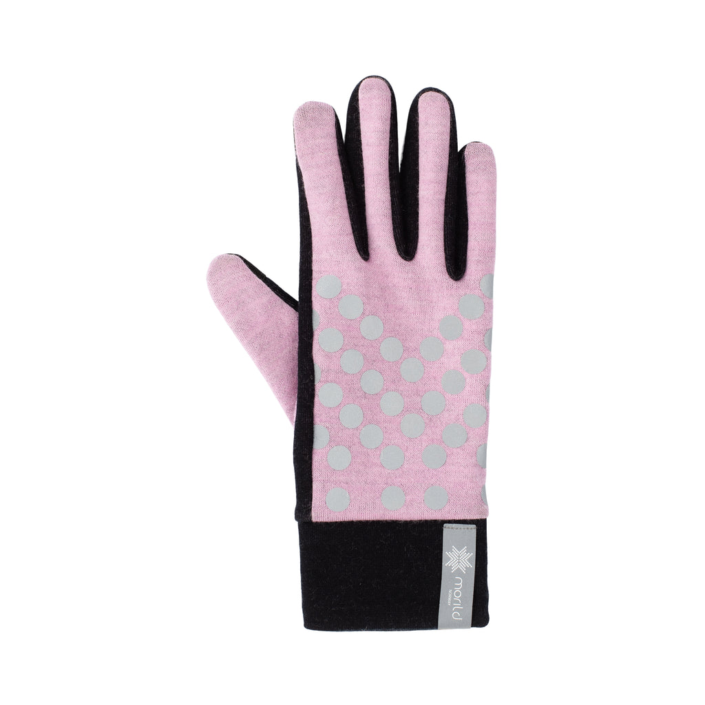 Morild Sølvfaks hansker med refleks, lys rosa - Snetind